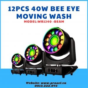 Đèn Sân Khấu 12Pcs 40W Bee Eye Moving Wash