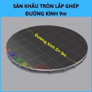 Bán, Cho Thuê Sân Khấu Tròn Lắp Ghép Đường Kính 9M