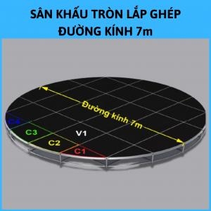 Sản Xuất Bục Sân Khấu Tròn Bán Nguyệt Theo Yêu Cầu