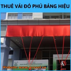 Cho Thuê Vải Đỏ Che Bảng Hiệu Khai Trương Tại Hà Nội